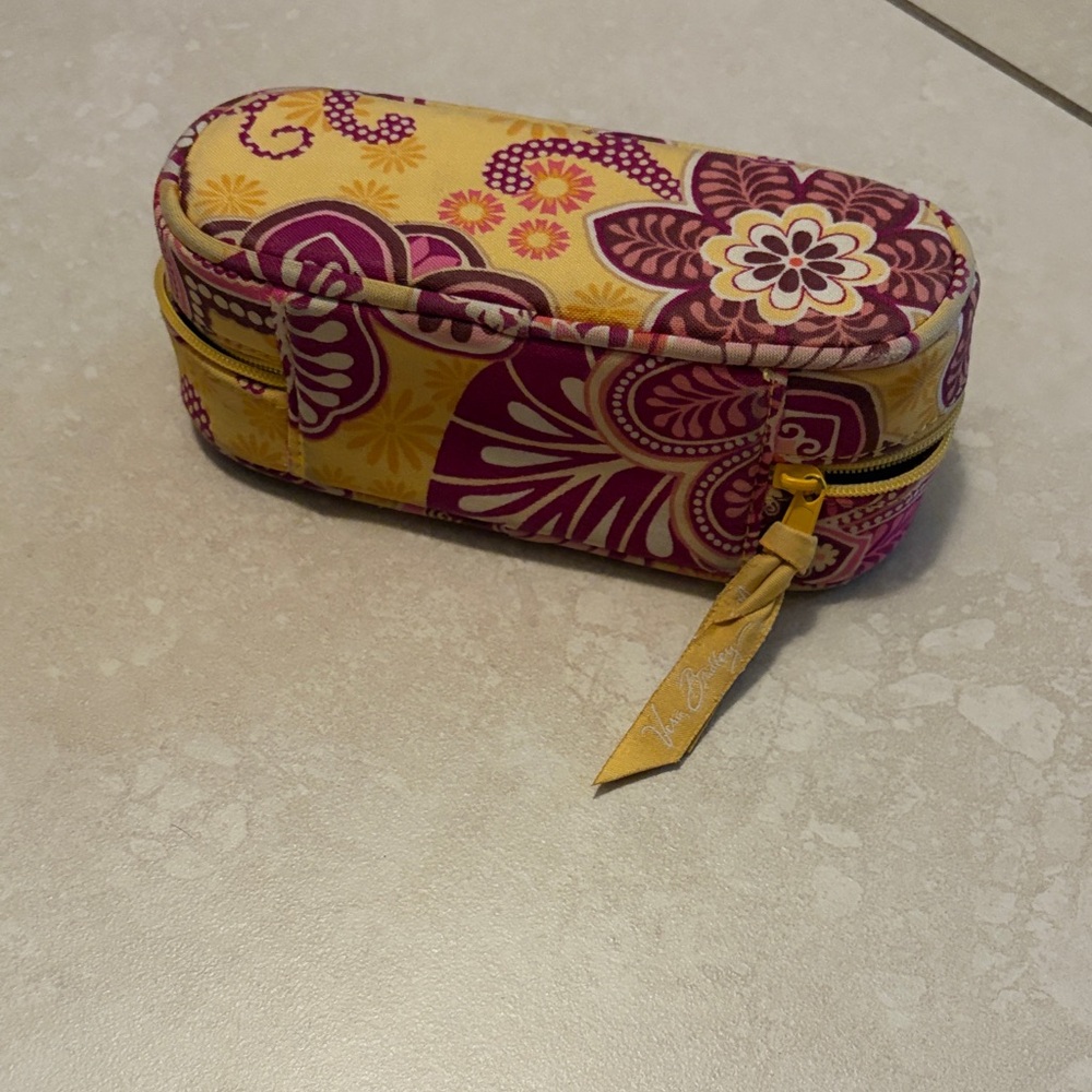 Vera Bradley Yellow and Pink Floral Glasses Case - Picture 5 of 5